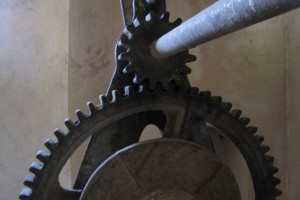 Two gears in a pump station